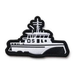 military patch of a catamaran
