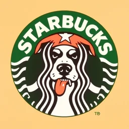starbuck logo disgusting dog