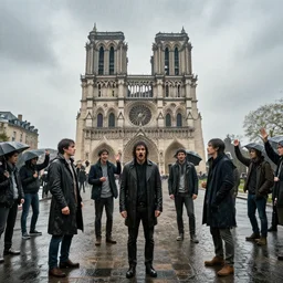 all except for cain and abel and the hunchback of notredame everybody is making live or else expecting rain, contrast, kim jung gi, greg rutkowski, zabrocki, karlkka, jayison devadas, trending on artstation, 8 k, ultra wide angle, zenith view, pincushion lens effect