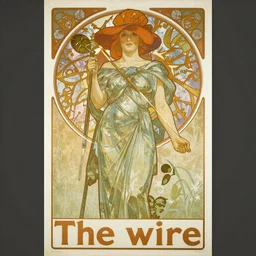 Art nouveau poster of the HBO TV show The Wire. Alfons Mucha (1895)