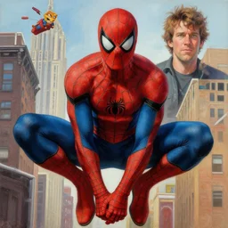 a highly detailed beautiful painting of spiderman, by james gurney, greg rutkowski, by craig mullins
