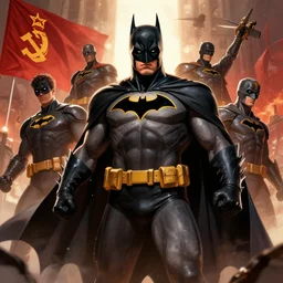 batman becomes the leader of ussr communist dc universe artstation digital art hd high detail 4 k action scene
