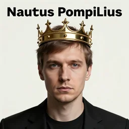 a poster of a man with a crown on his head, an album cover by russian rock band nautilus pompilius, reddit contest winner, antipodeans, antichrist, official art, artwork