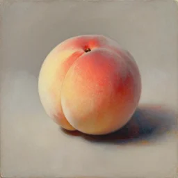 a still life of a peach, painting by loish, john singer sargent, donato giancola