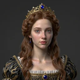 baroque princess portrait. by casey baugh, by rembrandt, mandelbulb 3 d