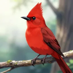 a rufous nightingale anime style