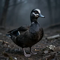 black metal duck with corpse paint