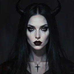 kerli koiv, celtic witch, darkwave, darksynth headshot character portrait, sharp, digital matte painting, art by luis royo, greg rutkowski, wlop, dramatic lighting, trending on artstation