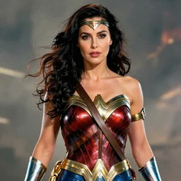Monica Bellucci as Wonder Woman, cinematic, extremely detailed, art by Ilya Kuvshinov
