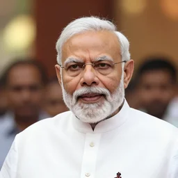 A photo of Narendra Modi , highly detailed, trending on artstation, bokeh, 90mm, f/1.4