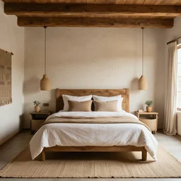 bohemian minimalistic rustic bedroom topanga canyon photograph