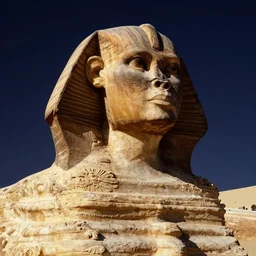 a cosmic portrait of a sphinx