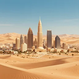 digital art of a desert city