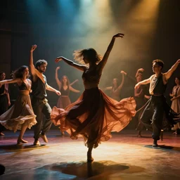some dance to remember,, highly detailed vfx, cinematic, volumetric lighting,