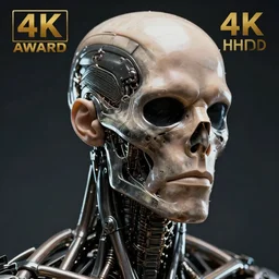 terminator, jacked off his head, highly detailed, 4 k, hdr, smooth, sharp focus, high resolution, award - winning photo, boris valejo, photorealistic