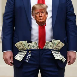 donald trump stealing top secret information while stuffing thousand dollar bills in to his pants