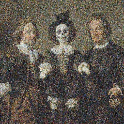 a scary ventriloquist dummy by, Eugène Delacroix and Francis Bacon and Micheal Whelan and Michelangelo Merisi da Caravaggio and Franz Xaver Winterhalter