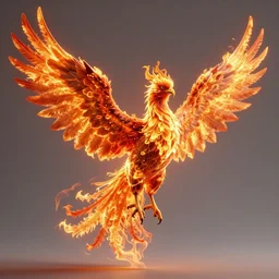 hyperdetailed image of a phoenix with its full body flaming and wings spread 8 k extremely detailed hd hyperrealism unreal engine fiery
