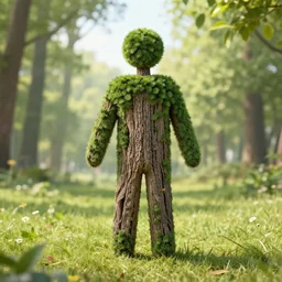 human made out of tree