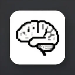 minimalist ui art icon for a wandering mind, pixelated brain, victo ngai, kilian eng, lois van baarle