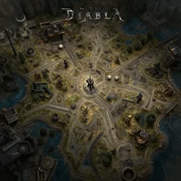 diablo 2 map hyperrealism photorealistic photography hyper real resolution cinematic