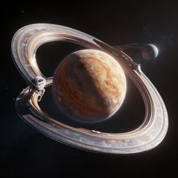 A photo of a Ring World around a star, realistic, cinematic, extremely high detail, 8k, cinematic, octane render, unreal engine