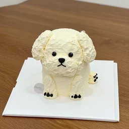 cake with form of dog.