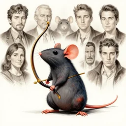 rat with a bow by Stanley Artgerm Lau, WLOP, Rossdraws, James Jean, Andrei Riabovitchev, Marc Simonetti, tranding on artstation