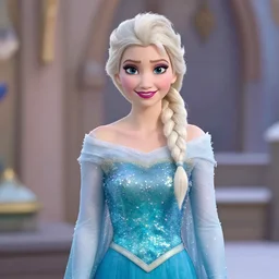 elsa jean as queen elsa, film still