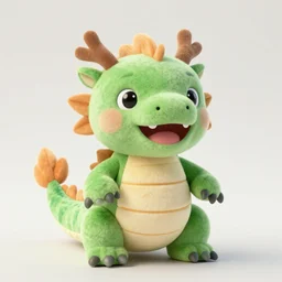 A happy plushie dragon