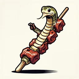 snake kebab digital art trending on artstation masterpiece of pop art