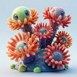 3D render of alien anemones, 8k, photorealistic, vivid colors