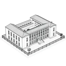 a blueprint of small museum