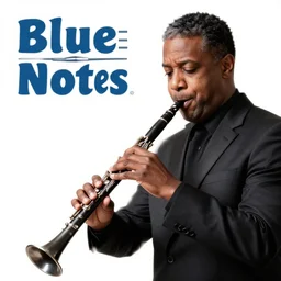 blue notes jazz album cover, neil degrasse tyson playing clarinet