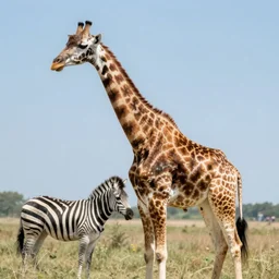 a giraffe with the stripes of a zebra 8k photograph