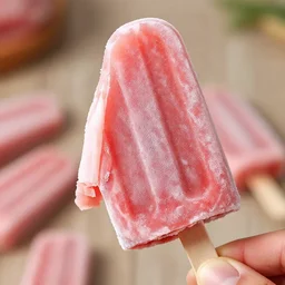 dslr food photograph of frozen raw steak popsicle, 8 5 mm f 1. 8