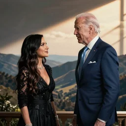 Joe Biden meeting Gwen Stefani
