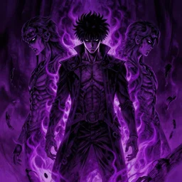 Purple fire, dark colors, sinister atmosphere, dramatic lighting, cinematic, establishing shot, extremely high detail, photo realistic, cinematic lighting, pen and ink, intricate line drawings, by Yoshitaka Amano, Ruan Jia, Kentaro Miura, Artgerm, post processed, concept art, artstation, matte painting, style by eddie mendoza, raphael lacoste, alex ross,
