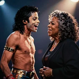 shirtless michael jackson screaming at oprah