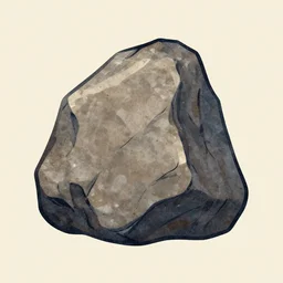a stylized illustration of a rock