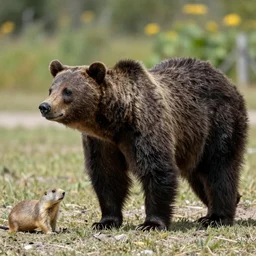 a bear crossed with a prairie dog