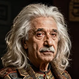 aztec einstein portrait