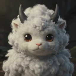 a portrait of a cloudy cute japanese devil animal illustrated by miyazaki by karol bak, james jean, tom bagshaw, rococo, sharp focus, trending on artstation, cinematic lighting, hyper realism, octane render, 8 k, hyper detailed, vivid, ultra detailed, highly detailed