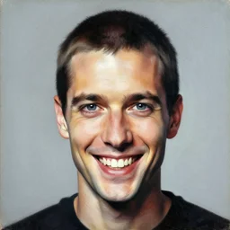 album art portrait of aphex twin, richard d james, grinning, painted by zdzislaw beksinski