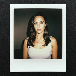 candid photo of Gal Gadot, polaroid, ca. 1978