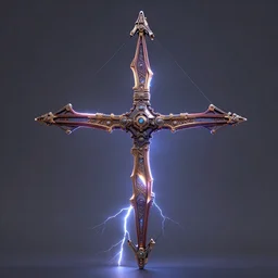 a single ightning bolt crossbow made by pixar artists, hyper detailed, intricate, 8 k