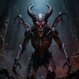 demonic parasyte demon in the style of junji ito and michael whelan. hyperdetailed photorealism by greg rutkowski, 1 0 8 megapixels, cinematic lighting