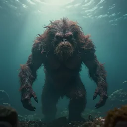 movie frame still from ugly creature from the deeps, 8 k, ultra wide angle, contrast, depth of field, ray tracing, volumetric fog, unreal engine, pincushion lens effect, trending on artstation, zenith perspective, greg rutkowski, feng zhu