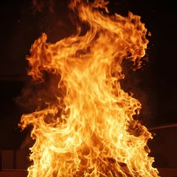 and the flames went higher, highly detailed vfx, cinematic, volumetric lighting,