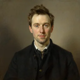 A portrait painting of Bill Nye the science guy by Rembrandt van Rijn